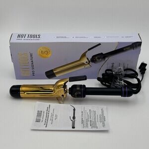 Hot Tools Pro Signature Curling Iron 1.5 Inch Gold Barrel Salon Heat NEW